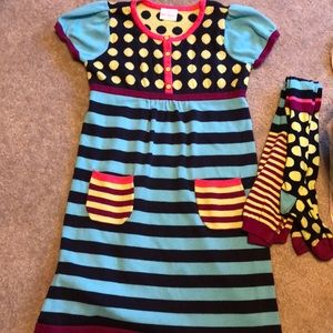 Hanna Anderson Sweater dress with matching tights